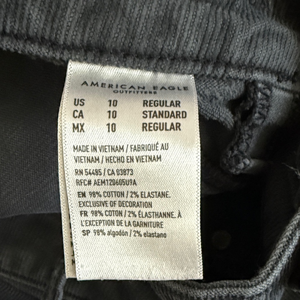 American Eagle Outfitters Charcoal Flare stretch Jeans - Picture 6 of 11